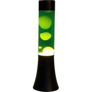 LAMPADA LAVA BASE NERA LIQUIDO VERDE/BIANCO 30 CM