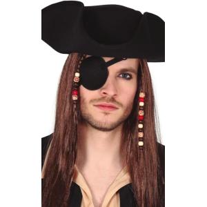 BENDA DA PIRATA IN STOFFA NERA JACK SPARROW