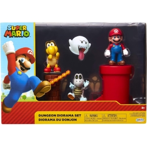 NINTENDO SUPER MARIO DIORAMA DUNGEON CON PERSONAGGI ARTICOLATI 6 CM