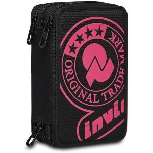 ASTUCCIO 3 ZIP INVICTA LOGO ROSA