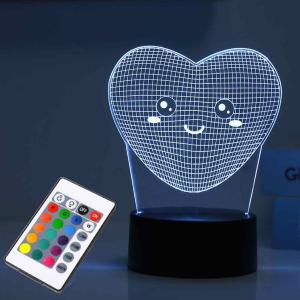 LAMPADA LED 3D FOLLOW YOUR HEART