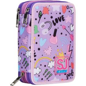 ASTUCCIO 3 ZIP CUTE NOTES SJ GANG GIRL