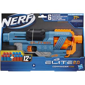 NERF ELITE 2.0 COMMANDER RD-6 BLASTER CON TAMBURO ROTANTE E 12 DARDI INCLUSI