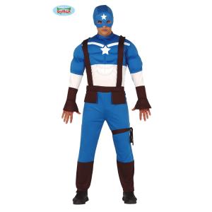 COSTUME SUPEREROE SUPERSTAR TAGLIA M 48-50 CAPTAIN AMERICA AVENGERS SUPEREROE