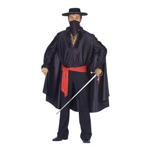 COSTUME VENDICATORE CAVALIERE NERO ZORRO