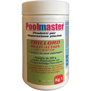 TRICLORO DA 1 KG MULTI ACTION 5 IN 1 PASTIGLIA 200 GR