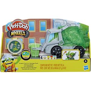 PLAYDOH WHEELS IL CAMIONCINO DEI RIFIUTI 2 IN 1 CON 3 VASETTI PASTA MODELLABILE