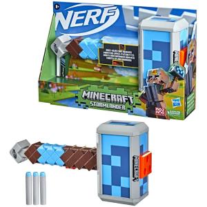 NERF MINECRAFT STORMLANDER MARTELLO LANCIA DARDI CON 3 DARDI INCLUSI