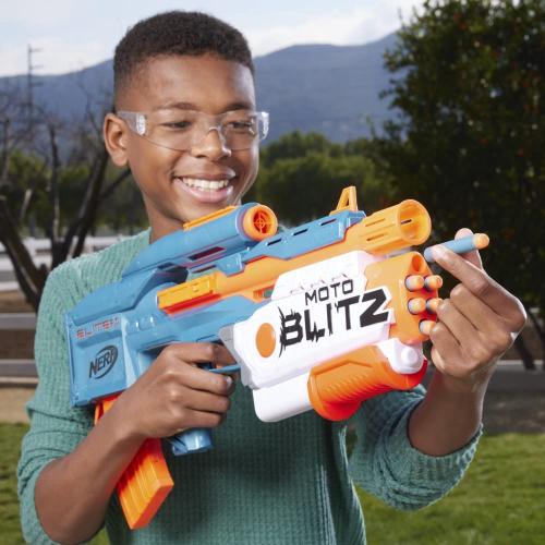 NERF ELITE 2.0 MOTOBLITZ CS 10 2 MODALITÀ DI LANCIO CON 22 DARDI INCLUSI TOP