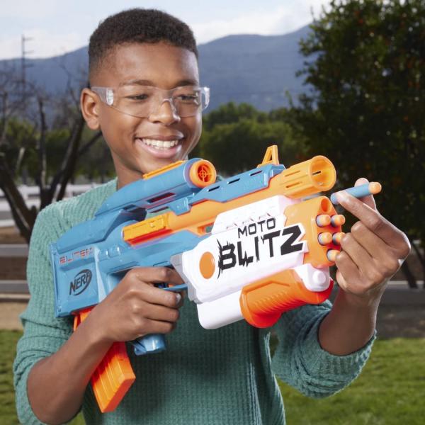 NERF ELITE 2.0 MOTOBLITZ CS 10 2 MODALITÀ DI LANCIO CON 22 DARDI INCLUSI TOP