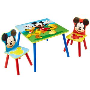 TAVOLO E SEDIE IN LEGNO MICKEY MOUSE TOPOLINO TAVOLINO WD14004