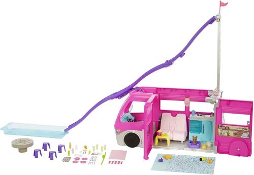 Prodotto MAT HCD46 BARBIE CAMPER DEI SOGNI NEW CON SCIVOLO E PISCINA ALTO 76 CM MATTEL