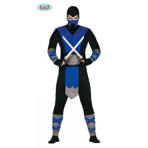 COSTUME MORTAL KOMBAT GUERRIERO NINJA BLU TAGLIA L 52 54