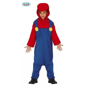 COSTUME MACCHINISTA DEL TRENO PIGIAMONE SUPERMARIO TAGLIA 5-6 ANNI