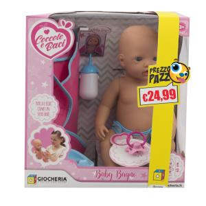 PREZZO PAZZO COCCOLE E BACI - BABY BAGNO CM.43 IN ACCAPPATOIO