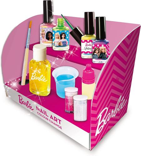 BARBIE NAIL ART COLOUR CHANGE SET UNGHIE SMALTI CAMBIA COLORE
