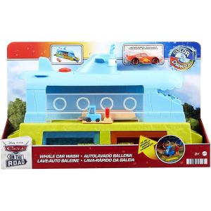 DISNEY PIXAR CARS PLAYSET AUTOLAVAGGIO BALENA SOTTOMARINO CON SAETTA CAMBIA COLORE