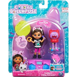 GABBY DOLLHOUSE NETFLIX PACK DA 2 PERSONAGGI E ACCESSORI KARAOKE FELINO DI GABBY