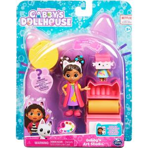 GABBY DOLLHOUSE NETFLIX PACK DA 2 PERSONAGGI E ACCESSORI L'ATELIER DI ARTE DI GABBY