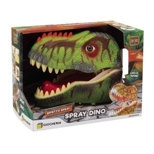 PARK&FARM -  SPRAY DINO TESTA DINOSAURO SPUTA FUMO 2 MOD. CAVALCABILE CON BASTONE