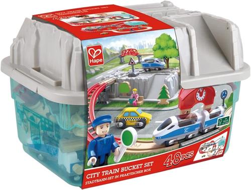 SET 48 PZ TRENO IN CITTÀ CON SCATOLA PORTAOGGETTI