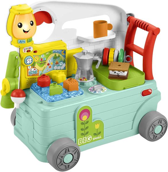 FISHER PRICE CAMPER 3 IN 1 GRANDI AVVENTURE PRIMI PASSI E CENTRO ATTIVITÀ       