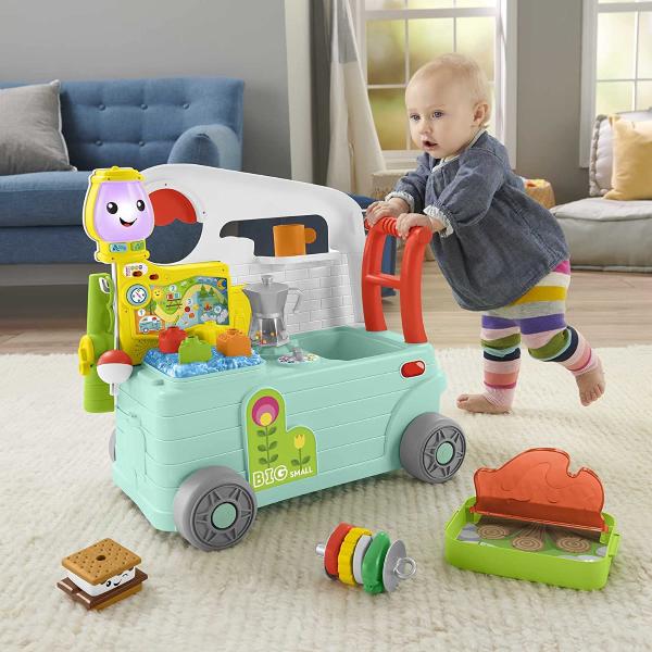 FISHER PRICE CAMPER 3 IN 1 GRANDI AVVENTURE PRIMI PASSI E CENTRO ATTIVITÀ       