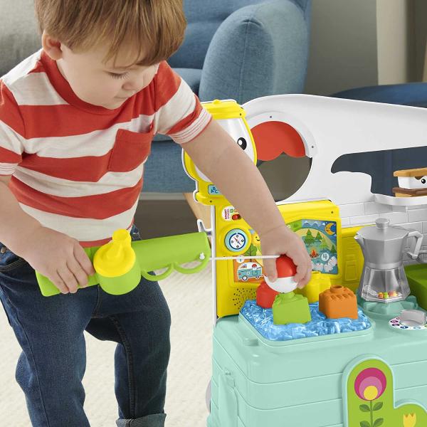 FISHER PRICE CAMPER 3 IN 1 GRANDI AVVENTURE PRIMI PASSI E CENTRO ATTIVITÀ       