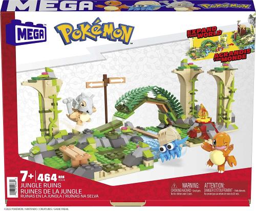 MEGA POKEMON - ROVINE ABBANDONATE NELLA GIUNGLA SET COSTRUZIONI CHARMANDER CUBONE OMANYTE