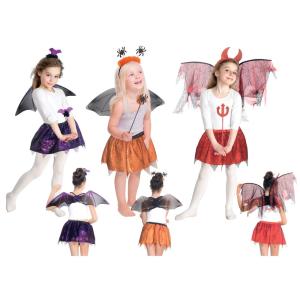KIT MAGIC WINGS HALLOWEEN ASSORTITO STREGHETTA PIPISTRELLO DIAVOLETTA
