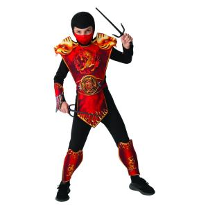 COSTUME TIGER TIGRE NINJA BAMBINO - TAGLIA S 3-4 ANNI