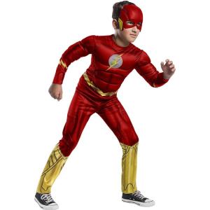 COSTUME FLASH BLACK LINE DELUXE CON MUSCOLI MIS. S 3-4 ANNI USA