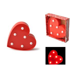 CUORE LUMINOSO CM 15X15X3,5 SAN VALENTINO