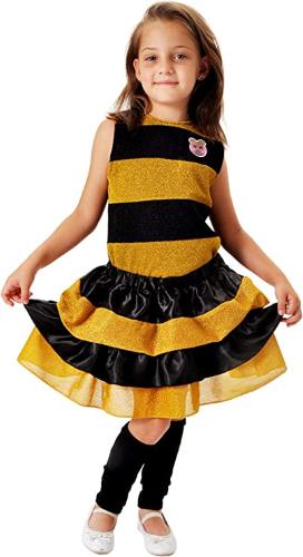 COSTUME CARNEVALE BAMBINA LOL SURPRISE QUEEN BEE DELUXE TAGLIA L 7-8 ANNI  128CM