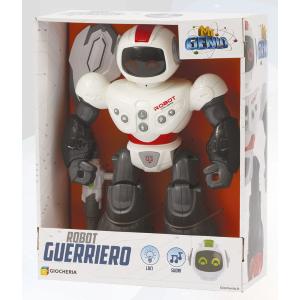 MR GENIO - ROBOT GUERRIERO ARMATO LUCI E SUONI SCUDO E FUCILE REMOVIBILI