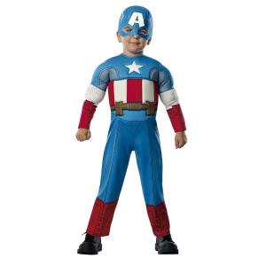 COSTUME CAPITAN AMERICA DELUXE NEONATO MISURA 1-2 ANNI