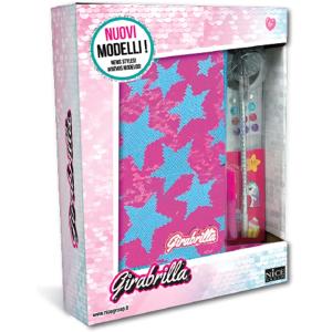GIRABRILLA FASHION DIARIO FUCSIA STELLE AZZURRE