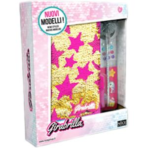 GIRABRILLA FASHION DIARIO DORATO E STELLE FUCSIA