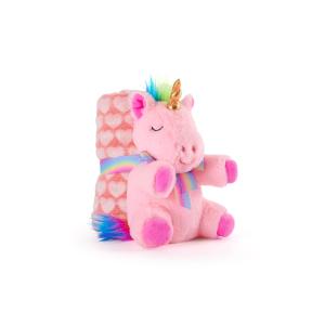COPERTINA+PELUCHE LILY UNICORNO PERLETTI TOYS