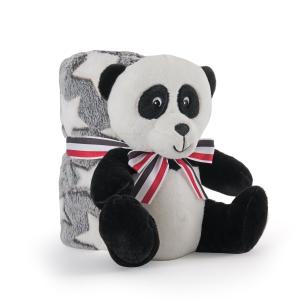 COPERTINA+PELUCHE PAUL PANDA PERLETTI TOYS