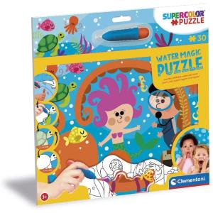 PUZZLE 30 PZ WATER REVEAL NOLI - THE DEEP SEA SIRENA DA COLORARE CON PITTURA AD ACQUA