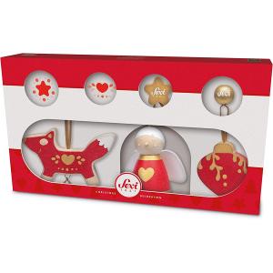 SET DECORAZIONI NATALE ROSSE (3 PZ)