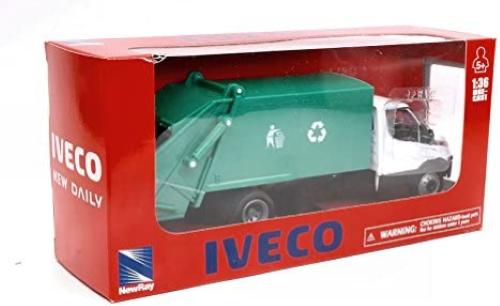 CAMION IVECO DAILY 1:36 - CAMION RIFIUTI SPAZZATURA BIANCO E VERDE