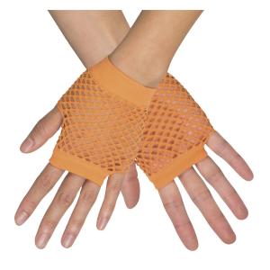 GUANTI A RETE ARANCIONE NEON 11 CM