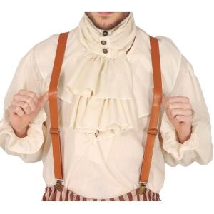 BRETELLE MARRONI SIMIL PELLE TIROLESE