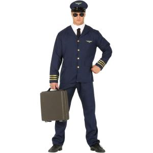 COSTUME CAPITANO PILOTA AEREO ADULTO TAGLIA M 48 50