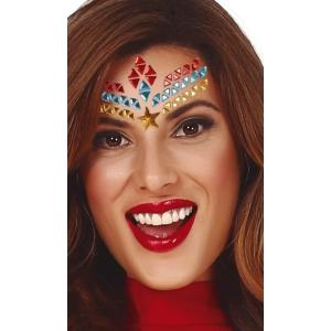 GIOIELLI ADESIVI DA VISO SUPEREROINA WONDER WOMAN