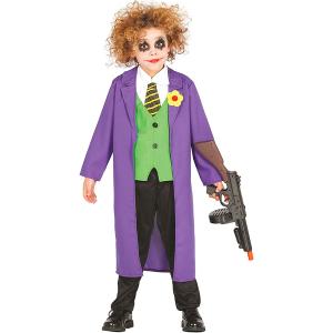 COSTUME JOKER CON FUCILE BAMBINO TAGLIA 10-12 ANNI JOKER
