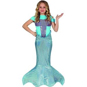 COSTUME SIRENA LUCCICANTE TAGLIA 5-6 ANNI ARIEL