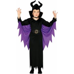 COSTUME FATA MALVAGIA MALEFICA BAMBINA TAGLIA 5-6 ANNI